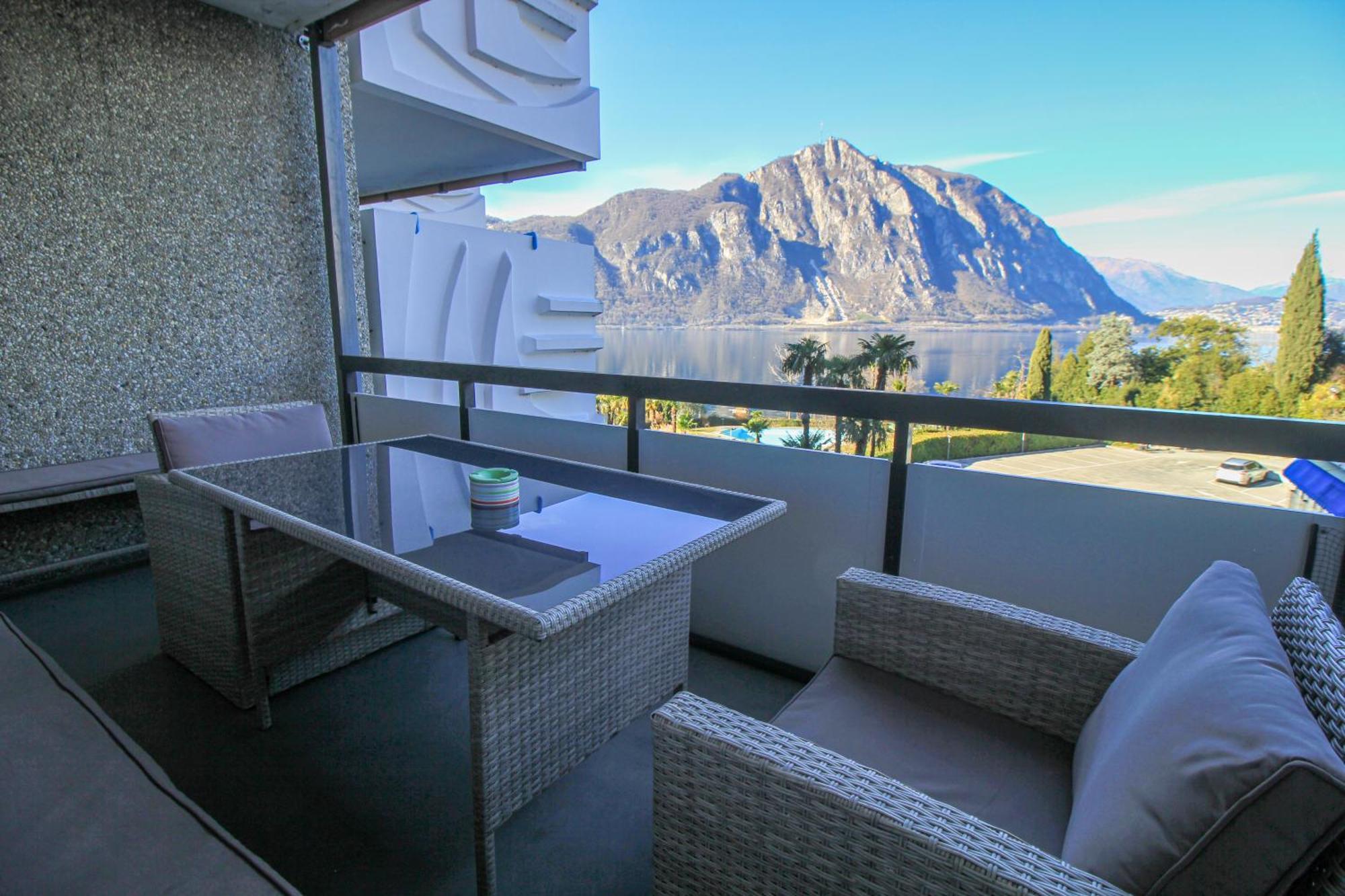 Ferien am Luganer See Suits Bissone Exterior foto